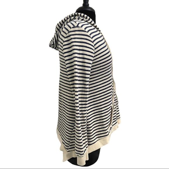 Boston Proper Sport Striped Zip Up Hoodie Sz S - Picture 4 of 10